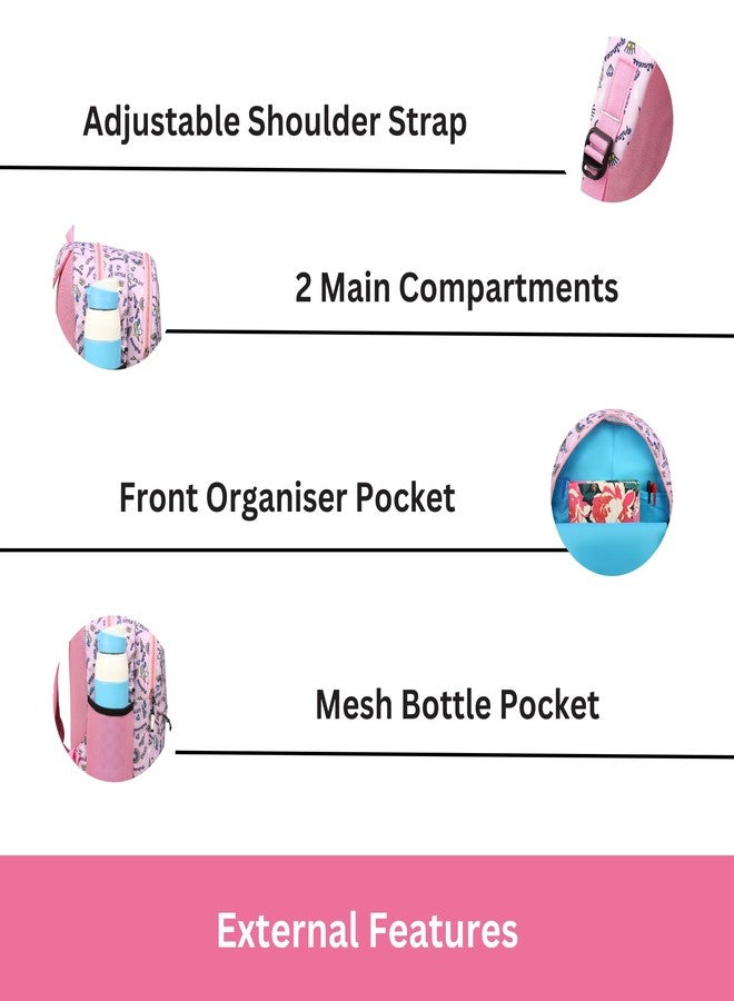 HYDER Kids 20L Zippy Unicorn Backpack Best Stylish Waterproof Lightweight Casual/Picnic/Tuition/School Bag for Children Boys And Girls (Baby Pink) - Image 4
